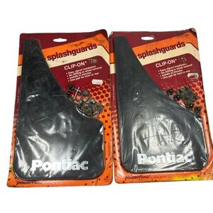 Vintage Powerflow Pontiac Splash Guards Clip Ons Mud Flaps 2 Complete Sets NOS
